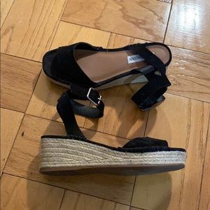 Steve Madden Black Espadrille Sandals Size 8
